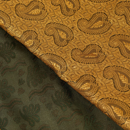 Sanskriti Vintage Rare Black Kanjivaram Sarees Handcrafted Art Silk Sari Fabric