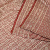 Sanskriti Vintage Red Sarees Pure Satin Silk Brocade/Banarasi Woven Fabric Sari