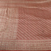 Sanskriti Vintage Red Sarees Pure Satin Silk Brocade/Banarasi Woven Fabric Sari