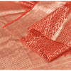 Sanskriti Vintage Sarees Pure Organza Handwoven Brocade/Banarasi Sari/Fabric