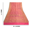 Sanskriti Vintage Pink Sarees Blend Silk Banarasi Zari Woven Brocade Sari Fabric Blouse Piece