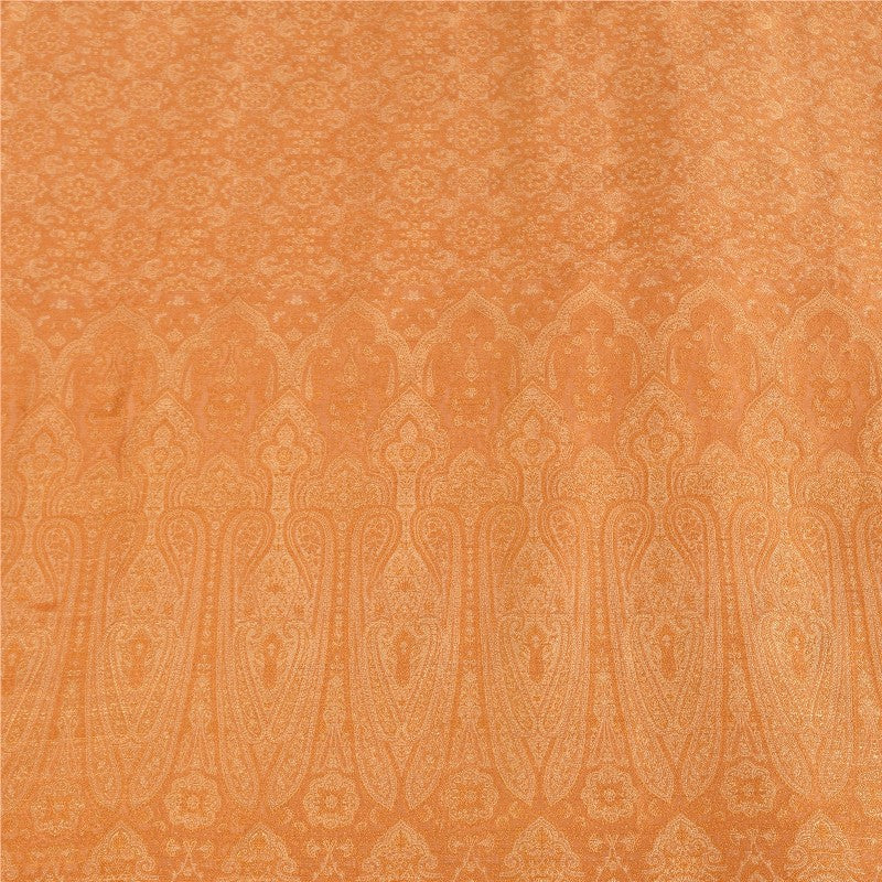 Sanskriti Vintage Brown Heavy Saree Blend Silk Sustainable Fabric Woven Ethnic Soft Sari