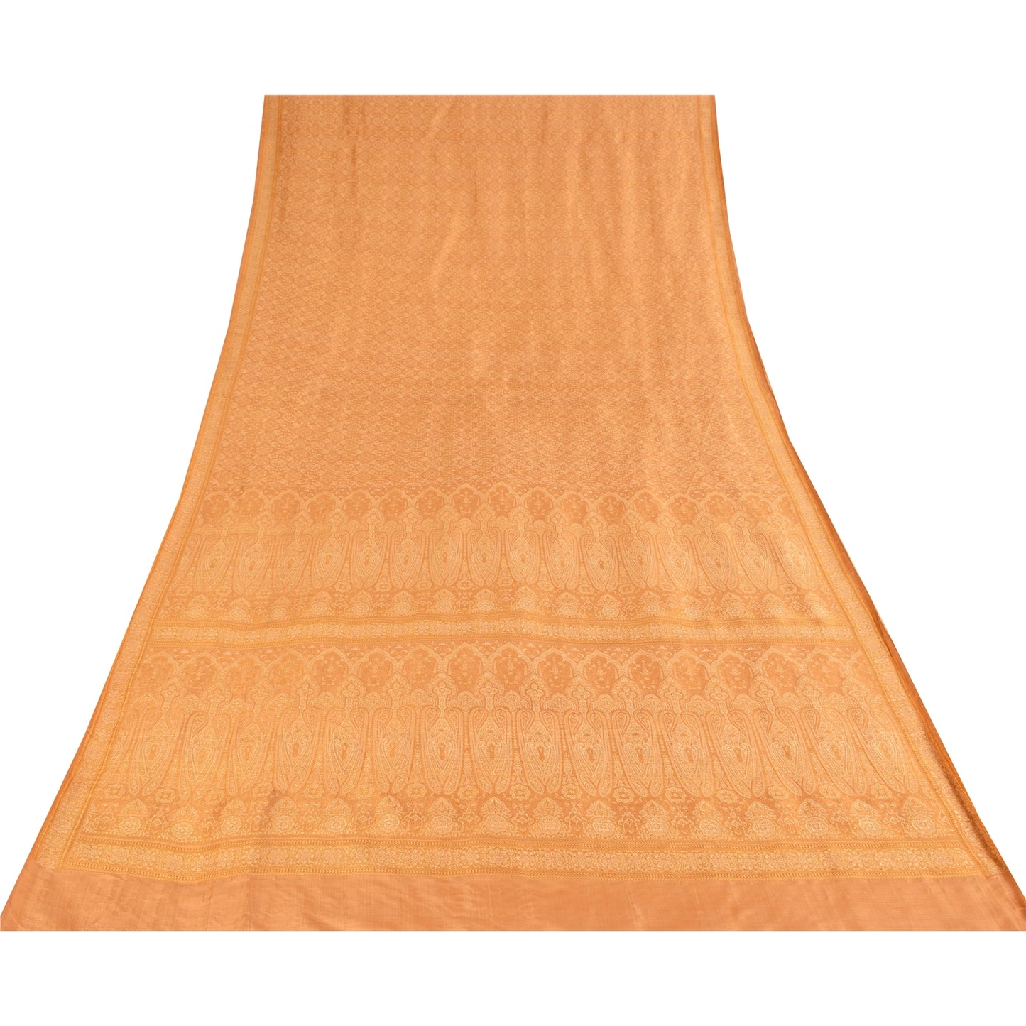 Sanskriti Vintage Brown Heavy Saree Blend Silk Sustainable Fabric Woven Ethnic Soft Sari