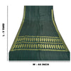 Sanskriti Vintage Green Sarees Pure Satin Silk Brocade/Banarasi Zari Sari Fabric