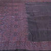 Sanskriti Vintage Purple Indian Sarees Pure Satin Silk Hand-Woven Sari Fabric