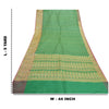 Sanskriti Vintage Green Sarees Blend Silk Brocade Banarasi Hand Woven 5 Yd Sari