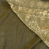 Sanskriti Vintage Green Sarees Pure Satin Silk Hand-Woven Special Sari Fabric