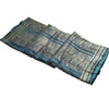Sanskriti Vintage Teal Sarees Pure Satin Silk Woven Brocade/Banarasi Sari Fabric