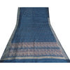 Sanskriti Vintage Teal Sarees Pure Satin Silk Woven Brocade/Banarasi Sari Fabric