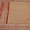 Sanskriti Vintage Red Sarees Pure Satin Brocade Banarasi ZariWoven Blouse PcSari
