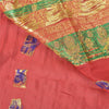 Sanskriti Vintage Red Sarees Pure Silk Beaded & Banarasi Woven Brocade 5YD Sari