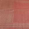 Sanskriti Vintage Red Wedding Sarees Pure Satin Silk Banarasi Woven Brocade Sari