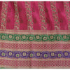 Sanskriti Vintage Pink Sarees Pure Satin Silk Woven Brocade/Banarasi Sari Fabric