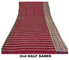 Sanskriti Vintage Pink Sarees Pure Satin Silk Woven Brocade/Banarasi Sari Fabric