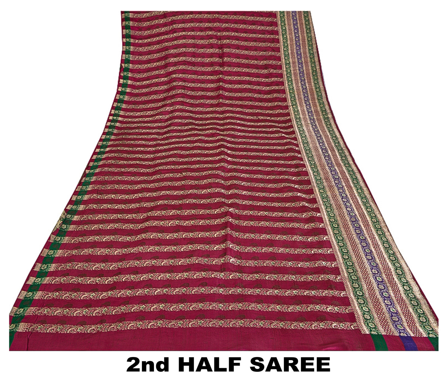 Sanskriti Vintage Pink Sarees Pure Satin Silk Woven Brocade/Banarasi Sari Fabric