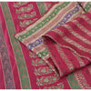 Sanskriti Vintage Pink Sarees Pure Satin Silk Woven Brocade/Banarasi Sari Fabric
