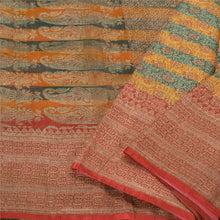 Load image into Gallery viewer, Sanskriti Vintage Indian Wedding Sarees Pure Silk Woven Brocade Zari Sari Fabric
