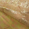 Sanskriti Vintage Beige Sarees Pure Satin BanarasiWoven Brocade Zari Sari Fabric