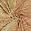 Sanskriti Vintage Beige Sarees Pure Satin BanarasiWoven Brocade Zari Sari Fabric