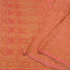 Sanskriti Vintage Pink Indian Sarees Pure Silk Banarasi Hand Woven Sari Fabric