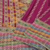 Sanskriti Vintage Purple Indian Sarees Pure Satin Silk Woven Brocade Sari Fabric