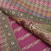 Sanskriti Vintage Purple Indian Sarees Pure Satin Silk Woven Brocade Sari Fabric