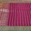Sanskriti Vintage Purple Indian Sarees Pure Satin Silk Woven Brocade Sari Fabric
