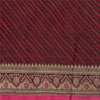 Sanskriti Vintage Sarees Red Pure Satin Silk Woven Brocade/Banarasi Sari Fabric