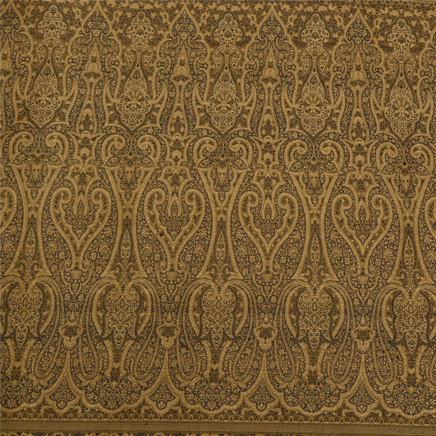 Sanskriti Vintage Brown Indian Sarees Pure Satin Silk Woven Tanchoi Sari Sustainable Fabric