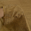 Sanskriti Vintage Brown Indian Sarees Pure Satin Silk Woven Tanchoi Sari Sustainable Fabric