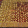 Sanskriti Vintage Red Sarees Blend Silk Unique Hand Woven Brocade Sari Fabric