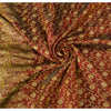 Sanskriti Vintage Red Sarees Blend Silk Unique Hand Woven Brocade Sari Fabric