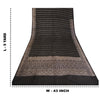 Sanskriti Vintage Black Sarees Pure Satin Woven Brocade/Banarasi Sari Fabric