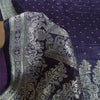 Sanskriti Vintage Purple Sarees Pure Satin Woven Brocade/Banarasi Sari Fabric