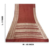 Sanskriti Vintage Dark Red Sarees Pure Satin Woven Brocade/Banarasi Sari Fabric