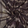 Sanskriti Vintage Dark Brown Sarees Pure Satin Silk Brocade/Banarasi Sari Fabric