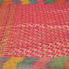 Sanskriti Vintage Pink Sarees Pure Silk Rankat Zari Hand Woven Brocade 5 Yard