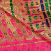 Sanskriti Vintage Pink Sarees Pure Silk Rankat Zari Hand Woven Brocade 5 Yard