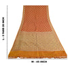 Sanskriti Vintage Saffron Sarees Pure Satin Silk Brocade/Banarasi Sari Fabric