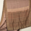 Sanskriti Vintage Brown Indian Sarees Pure Satin Silk Woven Sari Premium Sustainable Fabric