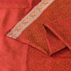 Sanskriti Vintage Sarees Orange Brocade/Banarasi ZariWoven Pure Silk Sari Fabric