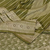 Sanskriti Vintage Sarees Green BrocadeBanarasi Zari Woven Pure Satin Sari Sustainable Fabric