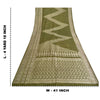 Sanskriti Vintage Sarees Green BrocadeBanarasi Zari Woven Pure Satin Sari Sustainable Fabric