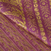 Sanskriti Vintage Sarees Purple Brocade/Banarasi ZariWoven PureSatin Sari Fabric