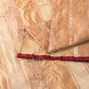 Sanskriti Vintage Dark Peach Sarees Pure Satin Silk Banarasi Brocade Craft Sari