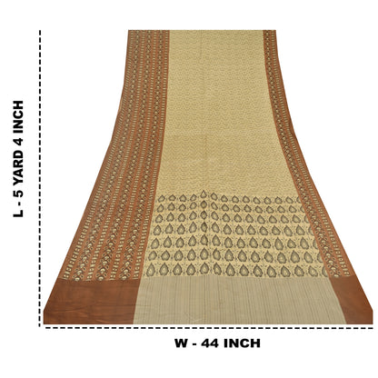 Sanskriti Vintage Indian Sarees Pure Satin Silk Woven Banarasi Sari Craft Sustainable Fabric