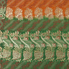 Sanskriti Vintage Sarees Pure Satin Silk Brocade/Banarasi Woven Sari 5yd Sustainable Fabric