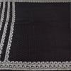 Sanskriti Vintage Black Sarees Pure Satin Silk Banarasi Woven Sari Craft Sustainable Fabric