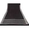 Sanskriti Vintage Black Sarees Pure Satin Silk Banarasi Woven Sari Craft Sustainable Fabric