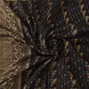 Sanskriti Vintage Indian Black Sarees Pure Silk Woven Brocade Sari Craft Sustainable Fabric